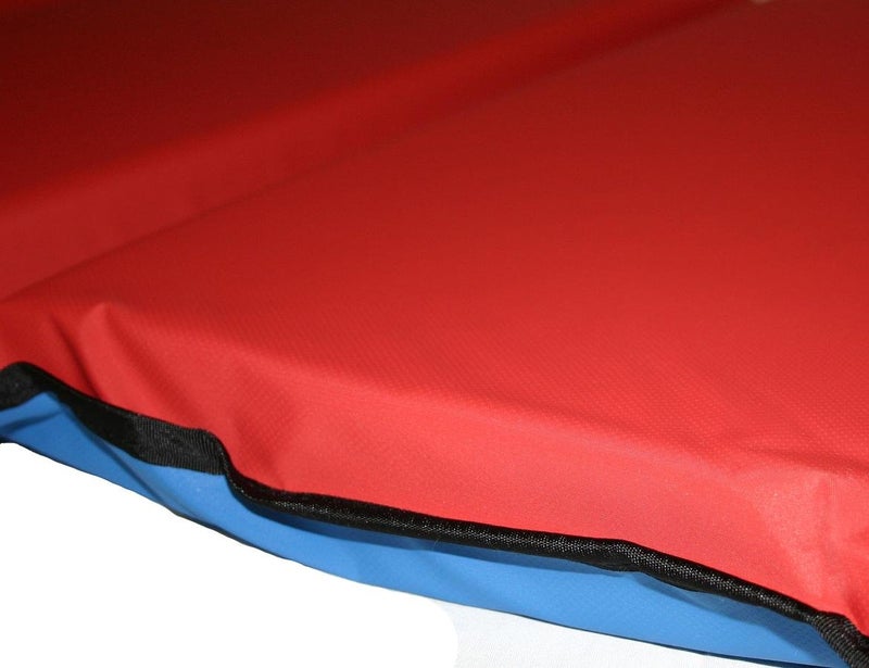 KinderMat, EnduroMat, Durable Kids Rest Mat, Reinforced Vinyl, 1 or 2 Inches Thick, 48 x 24 Inches, Black Binding, Red/Blue (1 inch) - Image 2